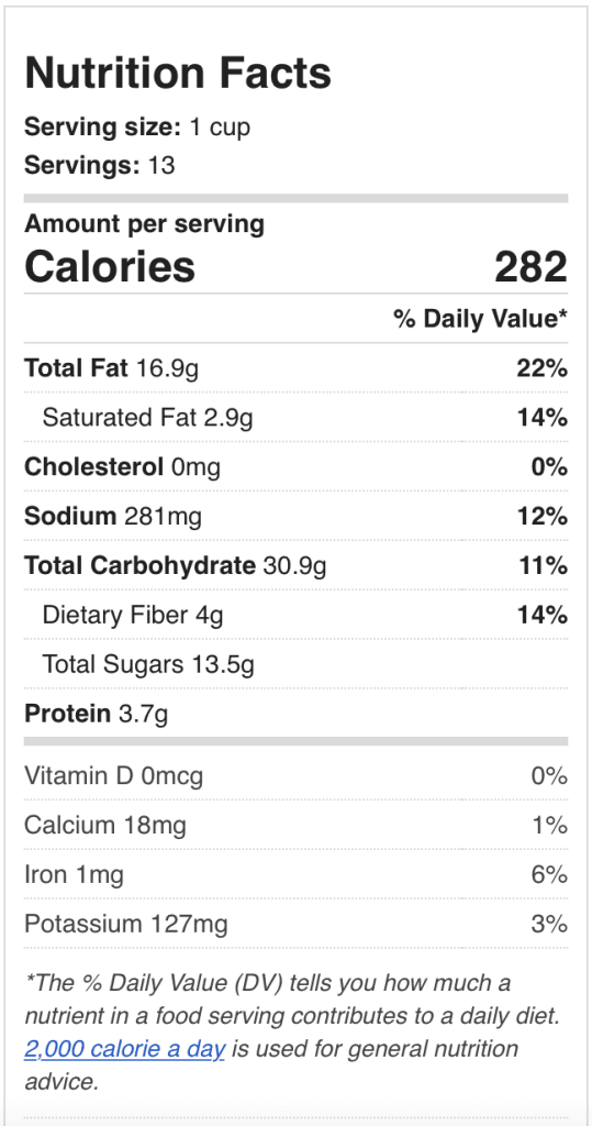 banana nut muffins recipe nutrition facts panel
