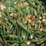 green beans with caramelized onions and slivered almonds