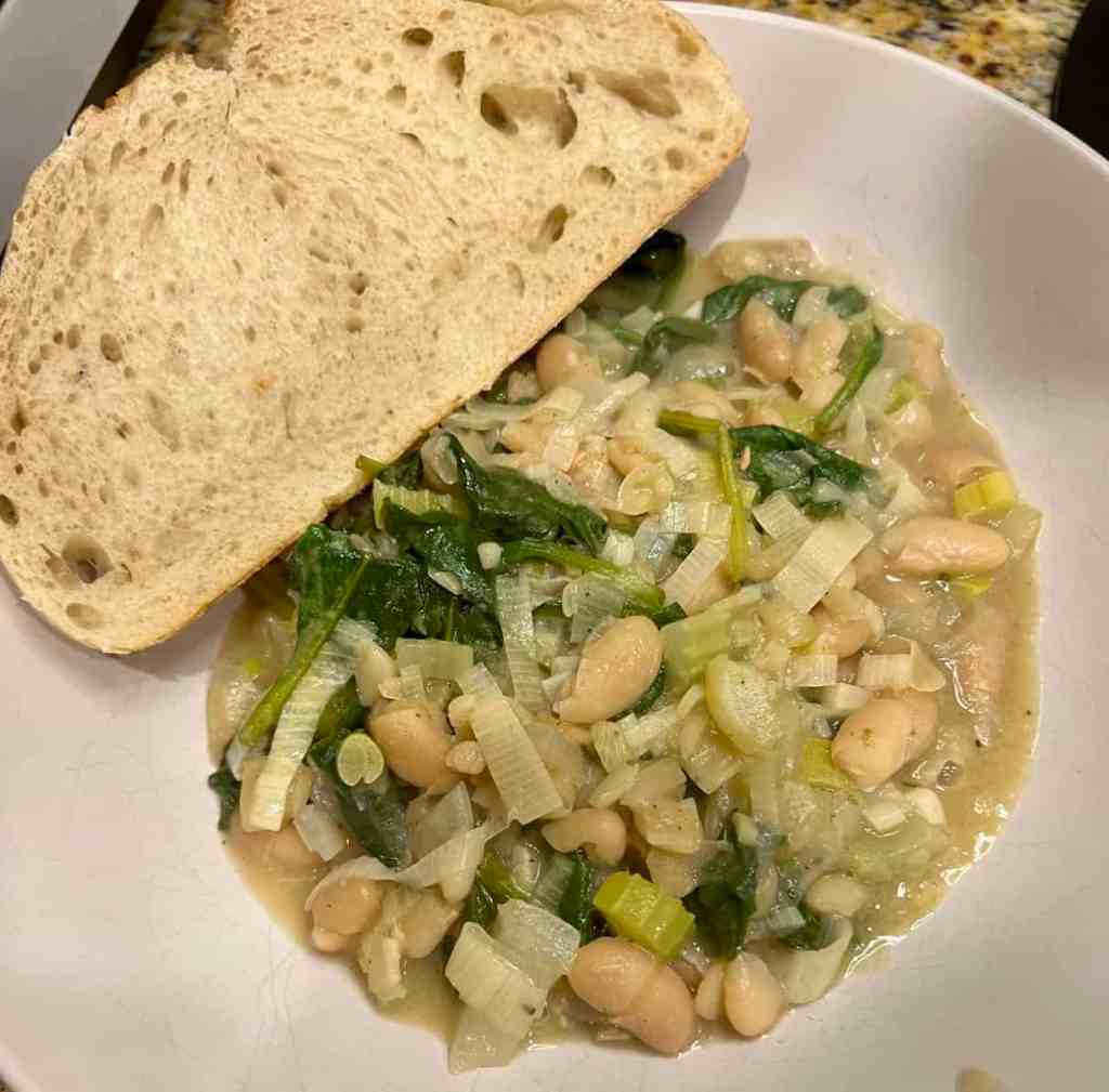 Cannellini Bean Soup with Bread