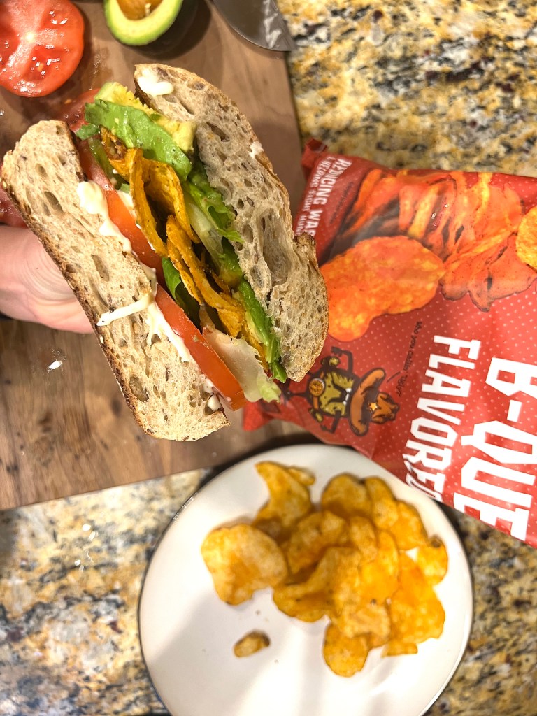 BALT - BBQ Potato Chips Sandwich Vegetarian BLT Sandwich Ideas