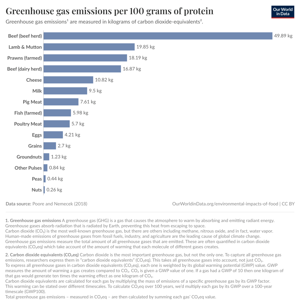 protein impact on carbon emissions